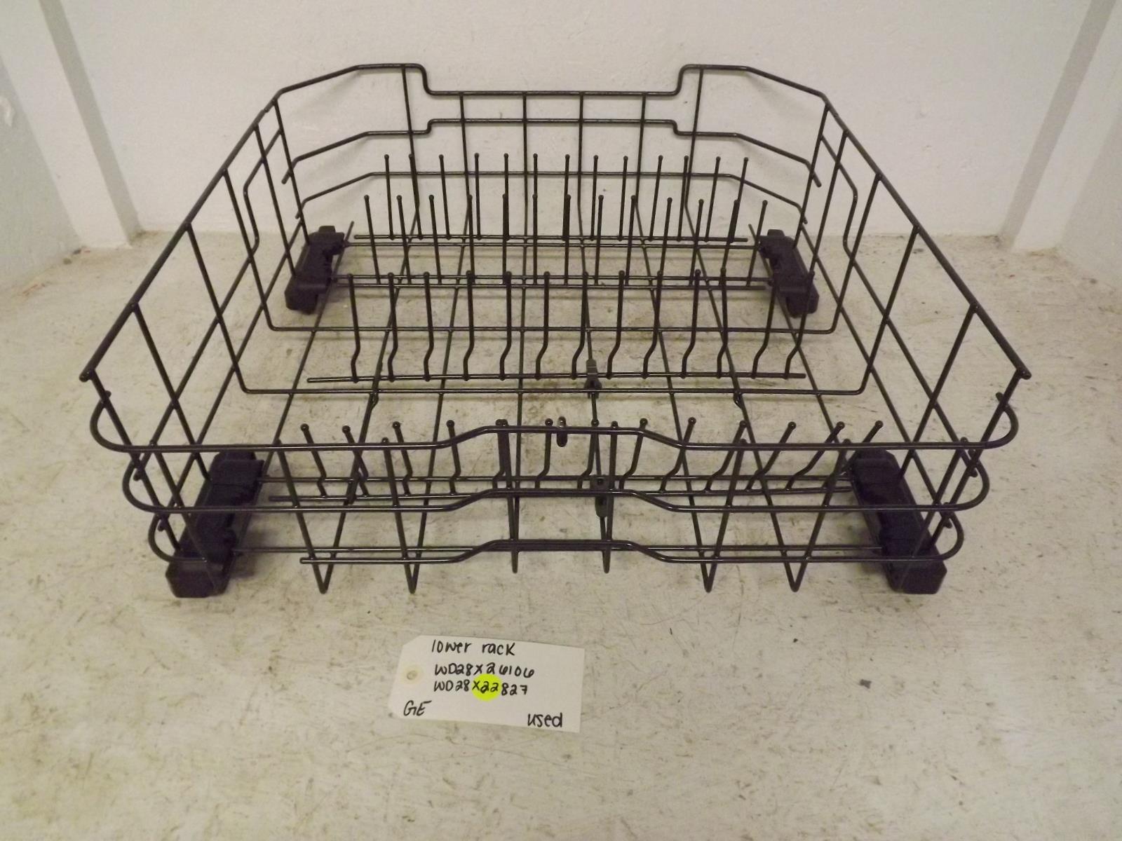 GE Dishwasher WD28X26106 WD28X22827 Lower Rack Used GE Dishwasher WD28X26106 WD28X22827 Lower Rack Used